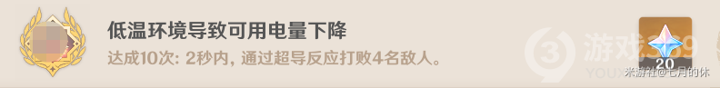 原神隐藏成就低温环境导致可用电量下降获得方式