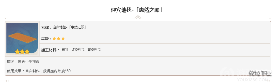 原神家具迎宾地毯惠然之顾图鉴大全