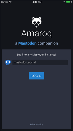 amaroq for mastodon