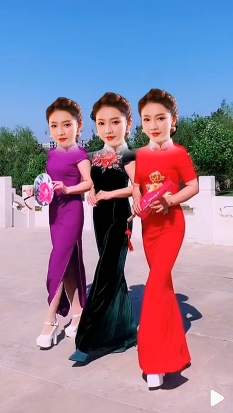 抖音超火的旗袍换脸视频拍摄app