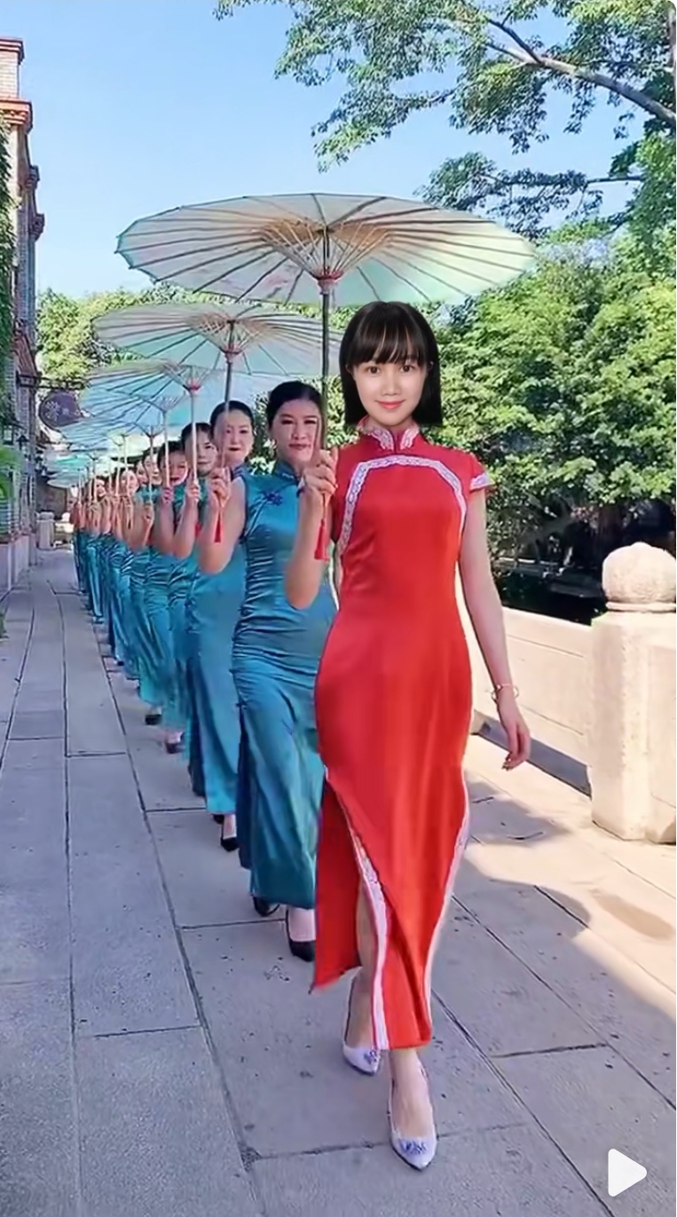 抖音超火的旗袍换脸视频拍摄app
