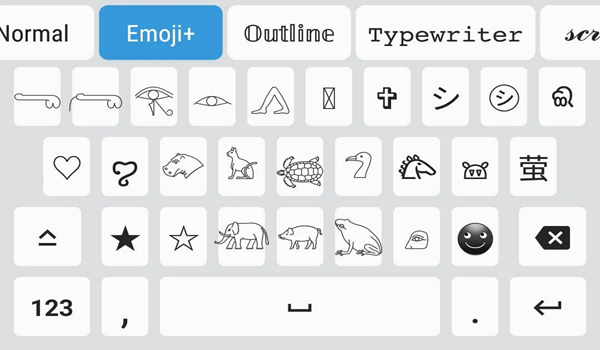 fonts emoji keyboard (字体表情符号输入法)