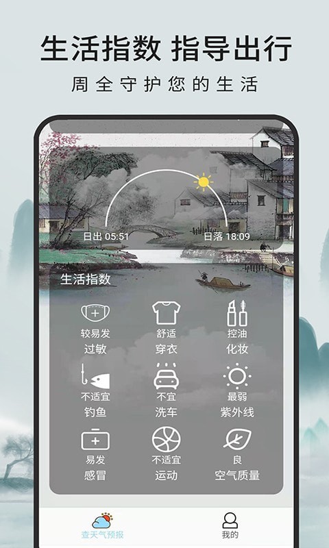 一毫天气预报app