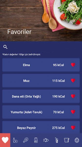 kalori tablosu食物卡路里记录工具app下载 v1.3