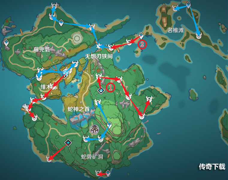 原神刀镡收集路线图 原神八重神子突破材料刀镡收集路线图