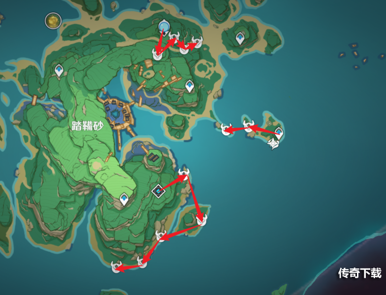 原神刀镡收集路线图 原神八重神子突破材料刀镡收集路线图
