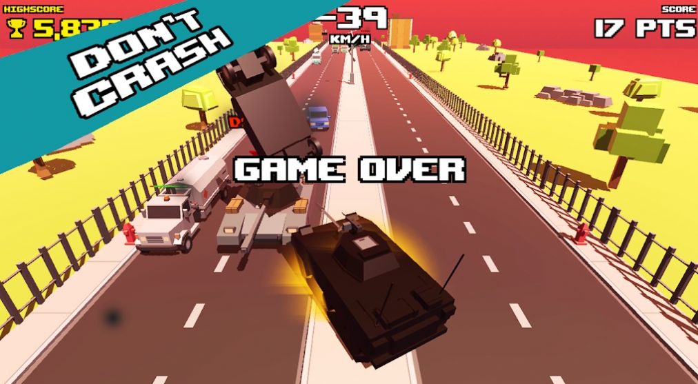 疯狂之路坦克横冲直撞游戏手机版（crazy road: tank rampage） v0.1