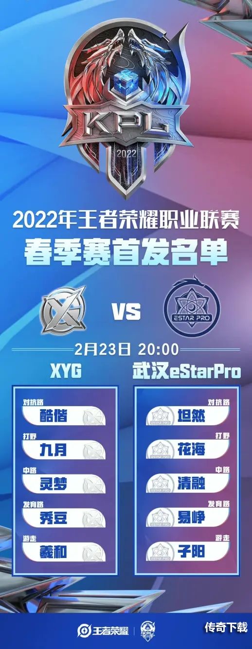 2022KPL春季赛2月23日首发名单 王者荣耀2022LPL春季赛2月23日对战表